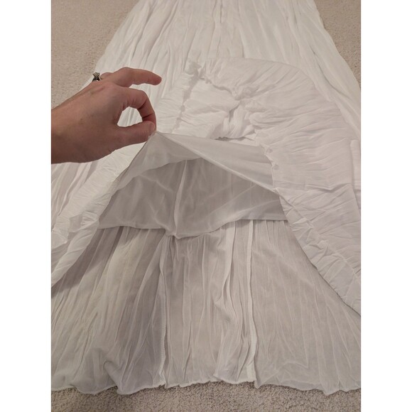 NWT Zac And Rachel White Maxi Skirt Boho Flowy Size S - Picture 7 of 8